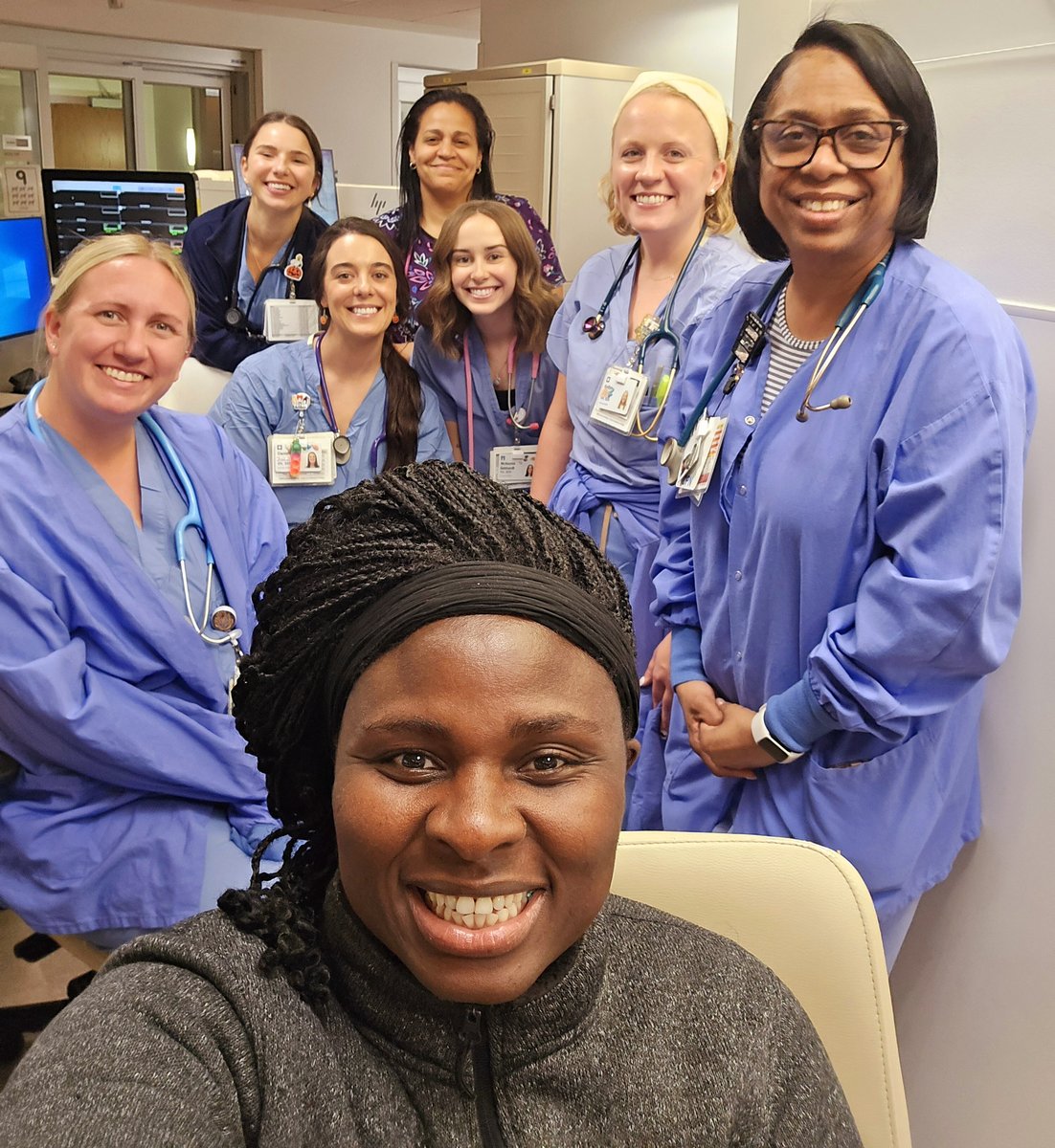 (bottom) Doris Nyepah; (middle) Meredith Brophy; Danielle Cotton; McKenna Gebhardt; Katie Flanagan; Vatula Seward; (top) Nicole Lanese; Jannlis Perez