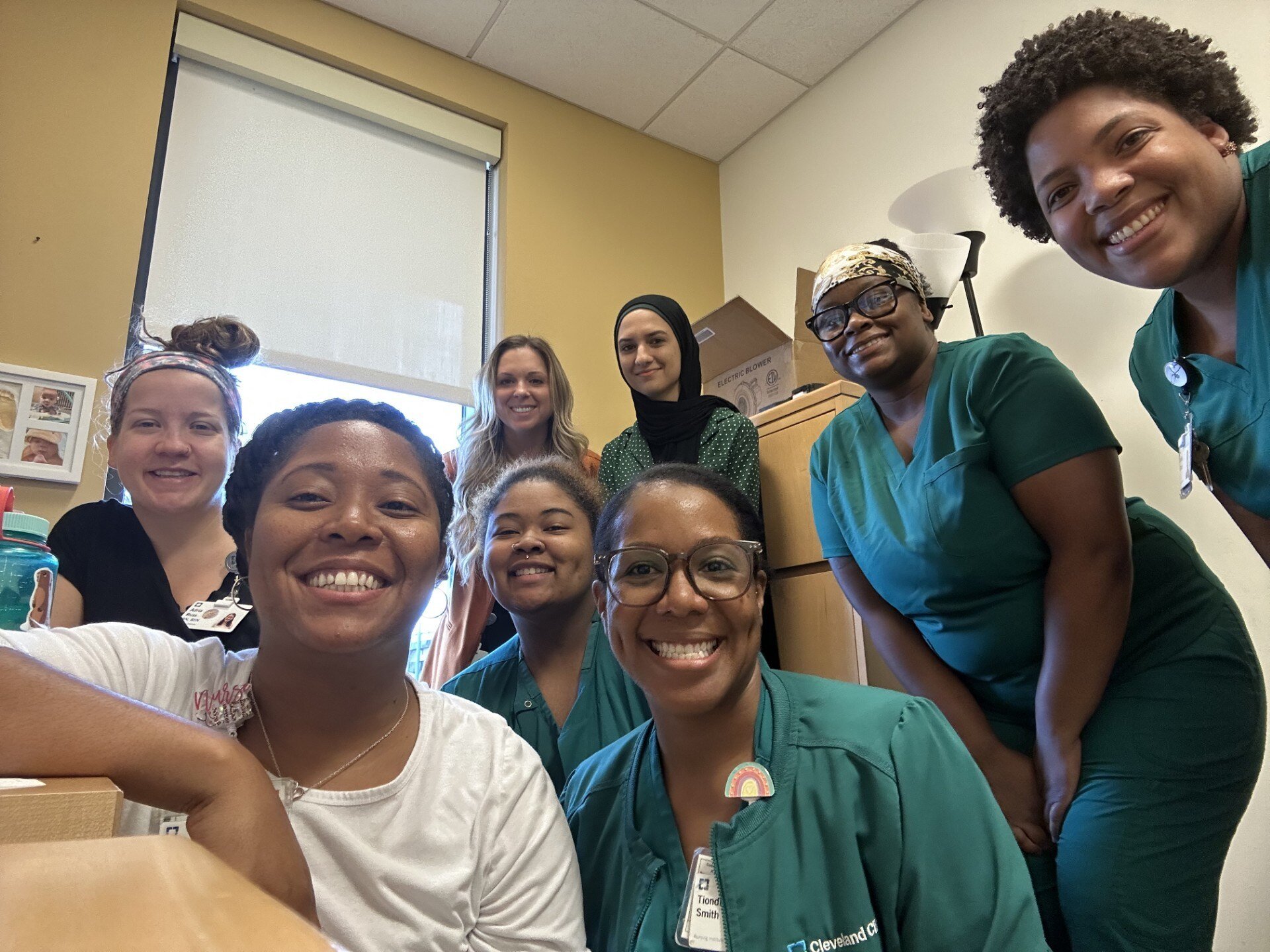 (front) Meagan Andrews; Erykah Smith; Tiondra Smith; (back) Adria Russ; Teegan McKeon; Nadia Hasan; Briana Biddle; Ambar Suero