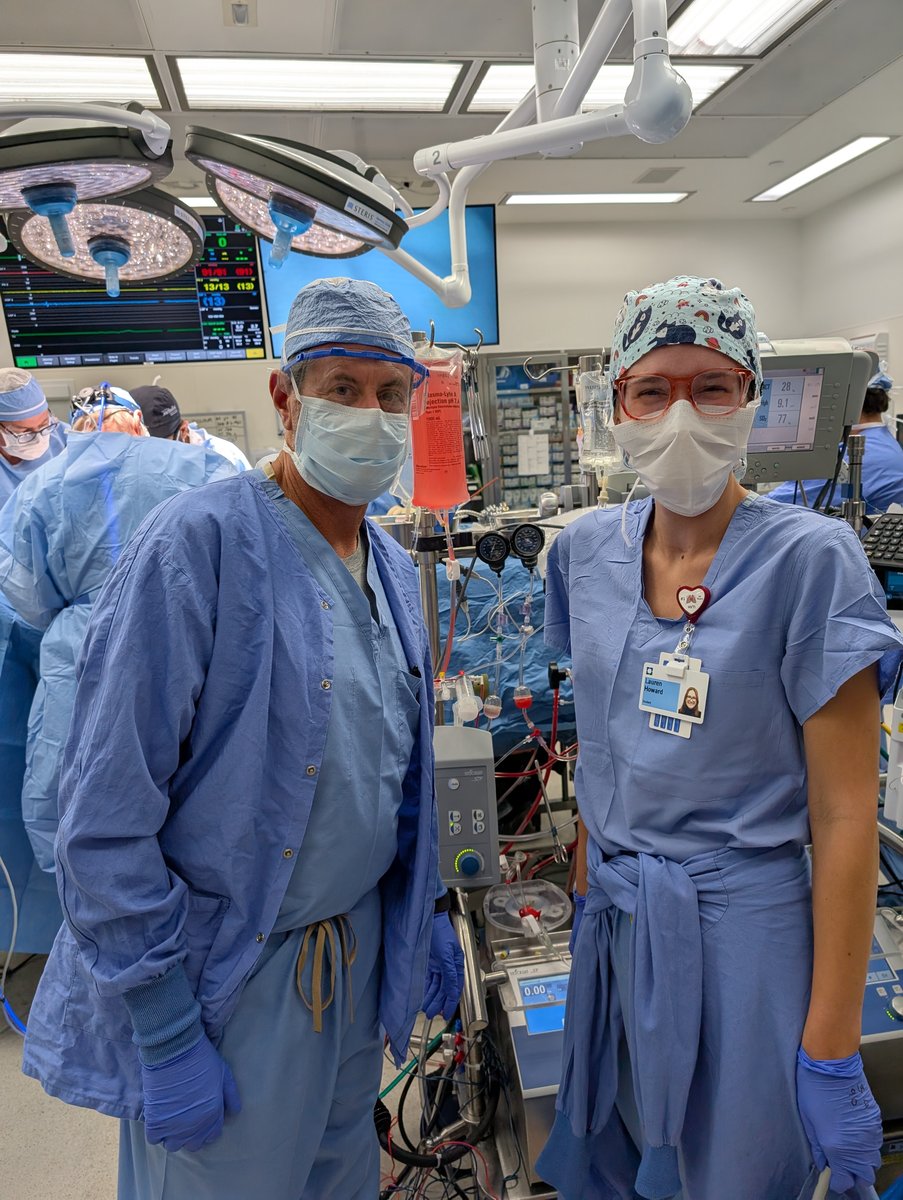 Dr. Svensson back left, Dave Somogyi front left (Perfusionist/instructor), Lauren Howard front right (Perfusion student).